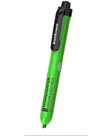 Automatinis teksto spalviklis ERICH KRAUSE Clicky Neon, 3.5 mm, žalias