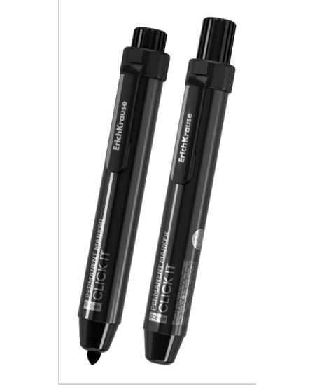 Automatinis permanentinis žymeklis ERICH KRAUSE RP-700 Click It, 2.0 mm, juodas
