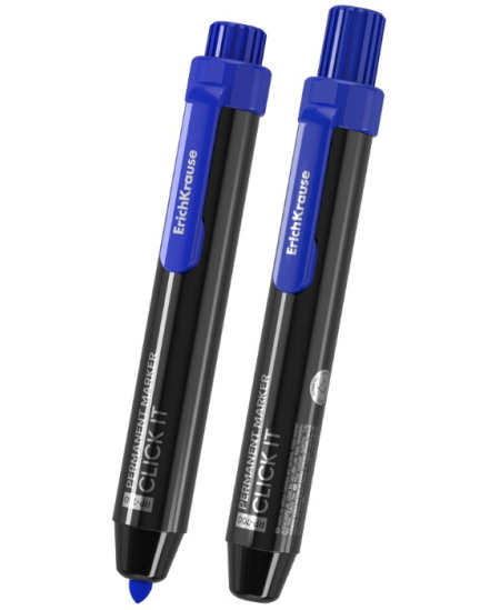 Automatinis permanentinis žymeklis ERICH KRAUSE RP-700 Click It, 2.0 mm, mėlynas