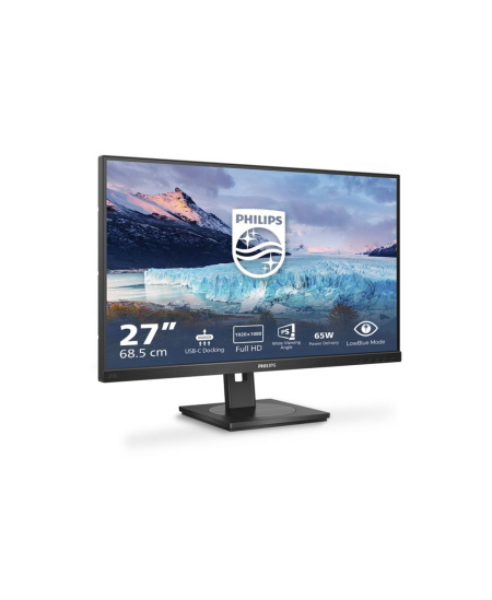 Philips | LCD Monitor | 273S1/00 | 27 " | IPS | FHD | 16:9 | 75 Hz | 4 ms | 1920 x 1080 | 300 cd/m² | HDMI ports quantity 