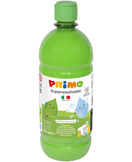 Ypač gerai nuplaunamas guašas PRIMO, šviesiai žalios spalvos, 750 ml