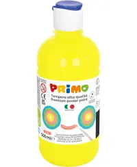 Premium guašas PRIMO, fluorescencinės geltonos spalvos, 500 ml