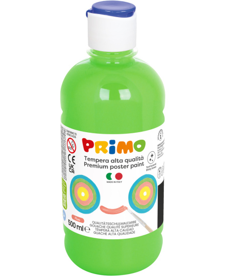 Premium guašas PRIMO, fluorescencinės žalios spalvos, 500 ml