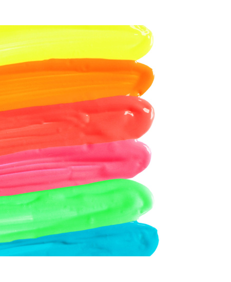 Guašas PRIMO, 6 fluorescencinės spalvos x 25 ml, su teptuku