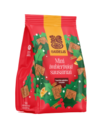 Imbieriniai mini sausainiai GAIDELIS, apelsinų skonio 380 g