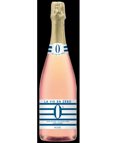 Nealkoholinis putojantis vynas LA VIE EN ZERO, rose, 0%, 0,75 l
