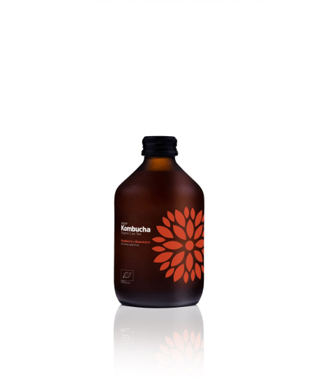 Ekologiškas gaivusis arbatos gėrimas VIGO Kombucha, avietė+rosmarinas, 330 ml, LT-EKO-001 D