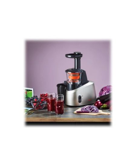 TEFAL | Slow Juicer | ZC255B38 | Type Electric | Silver/ black | 200 W | Extra large fruit input | Number of speeds 2 | 82 RPM