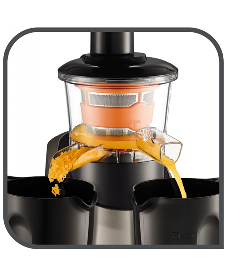 TEFAL | Slow Juicer | ZC255B38 | Type Electric | Silver/ black | 200 W | Extra large fruit input | Number of speeds 2 | 82 RPM