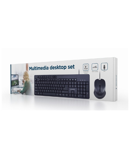 Klaviatūra su pele Gembird Multimedia KBS-UM-04, laidinė, EN
