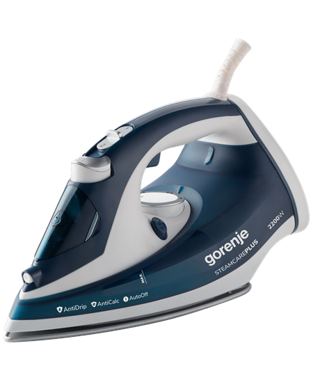 Gorenje | Steam Iron | SIH2200TQC | Steam Iron | 2200 W | Water tank capacity 300 ml | Continuous steam 30 g/min | Steam boost p