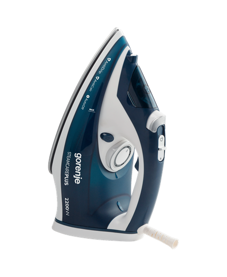 Gorenje | Steam Iron | SIH2200TQC | Steam Iron | 2200 W | Water tank capacity 300 ml | Continuous steam 30 g/min | Steam boost p