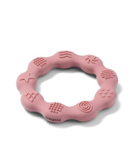 BabyOno kramtukas silikoninis žiedas rožinis 825/02