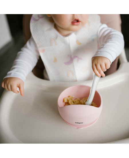 Babyono lėkštutė silikoninė neslystanti rožine 1481/02