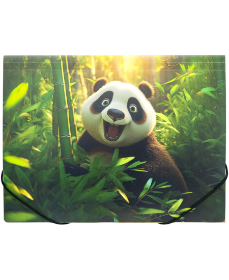 Aplankas su gumele PANTA PLAST Panda, plastikinis, A4