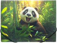 Aplankas su gumele PANTA PLAST Panda, plastikinis, A4