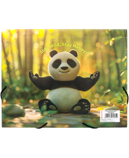 Aplankas su gumele PANTA PLAST Panda, plastikinis, A4