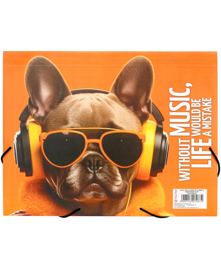 Aplankas su gumele PANTA PLAST Cool Dog, plastikinis, A4