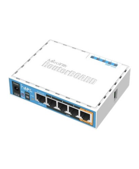 MikroTik RB952Ui-5ac2nD hAP ac lite 802.11ac, 2.4/5.0, 10/100 Mbit/s, Ethernet LAN (RJ-45) ports 5, MU-MiMO Yes, PoE in/out