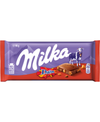 Šokoladas MILKA Daim, su migdolų karamelės gabalėliais, 90 g