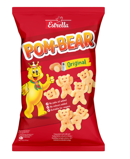 ESTRELLA POM-BEAR traškus bulvinis užkandis su druska, 65 g
