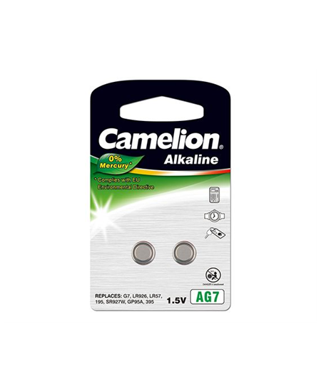 Camelion AG7/LR57/LR926/395, Alkaline Buttoncell, 2 pc(s)