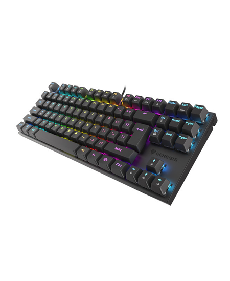 Genesis THOR 303 TKL, Mechanical Gaming Keyboard, RGB LED light, US, Black, Wired, USB Type-A