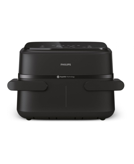 Philips Airfryer Dual Basket | NA150/00 1000 Series | Power 2450 W | Capacity 7 L | RapidAir Plus | Black
