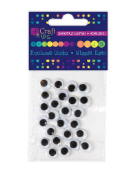 Lipnios judančios akys, 10mm, 24vnt.