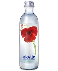 Mineralinis vanduo AKVILĖ, 330 ml, stikle, lengvai gazuotas