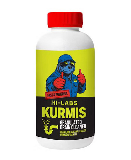 Granuliuota kanalizacijos vamzdžių valymo priemonė KURMIS, 500 g
