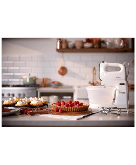 Philips Mixer  Viva Collection HR3745/00 Mixer with bowl, 450 W, Number of speeds 5, Turbo mode, White