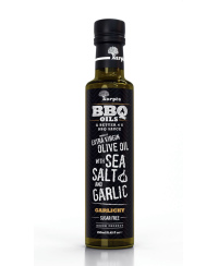 Alyvuogių aliejus KARPEA, BBQ, extra virgin, su rūkyta jūros druska, česnaku 250 ml