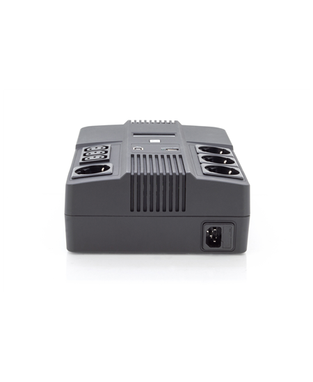 Digitus | All-in-One UPS | All-in-One UPS, 800VA/480W, LED 12V/9Ah x1, 4x CEE 7/7,3x IEC C13, USB, RJ45 | 800 VA | 480 W