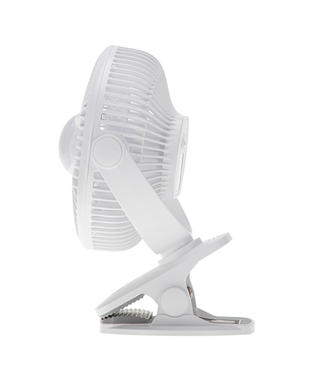 Adler Rechargeable fan with clip | AD 7335 | Table Fan | 6 W | Diameter 12.7 cm | Number of speeds 3 | Oscillation | White
