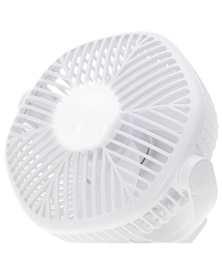 Adler Rechargeable fan with clip | AD 7335 | Table Fan | 6 W | Diameter 12.7 cm | Number of speeds 3 | Oscillation | White
