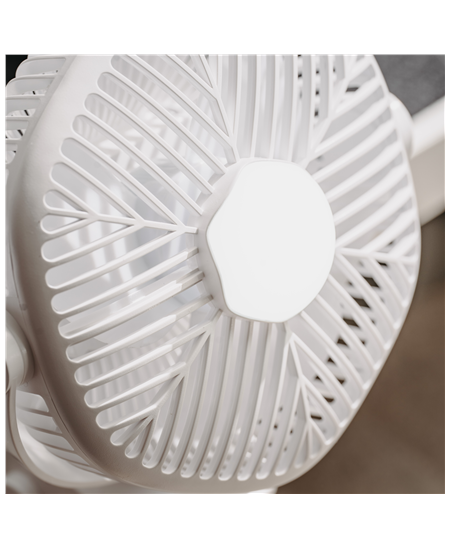 Adler Rechargeable fan with clip | AD 7335 | Table Fan | 6 W | Diameter 12.7 cm | Number of speeds 3 | Oscillation | White