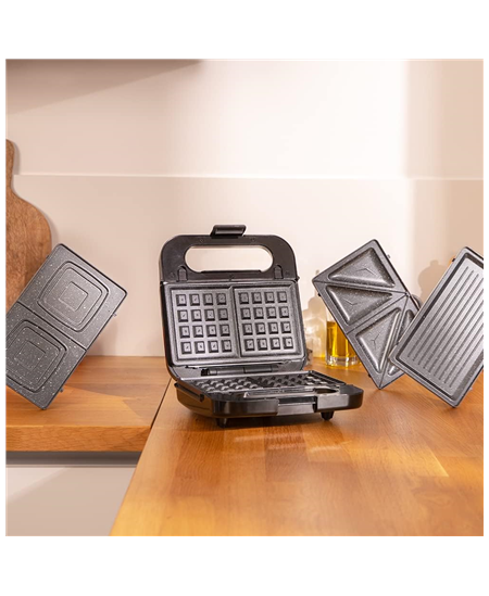 Cecotec Sandwich Maker | Rock’nToast 4in1 | 1000 W | Number of plates 4 | Black