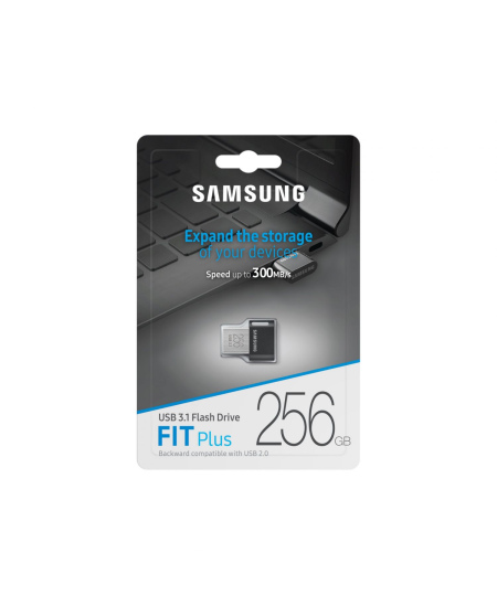 Samsung | FIT Plus | MUF-256AB/APC | 256 GB | USB 3.1 | Black/Silver