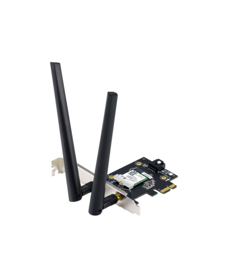 Asus | WiFi 7 PCI-E Adapter with 2 external antennas | PCE-BE6500 | 802.11be | Mesh Support No | MU-MiMO No | No mobile broadban