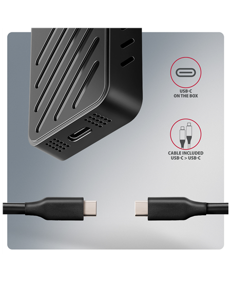AXAGON USB-C 20Gbps - M.2 NVMe SSD ARMORED Box | EEM2-20G