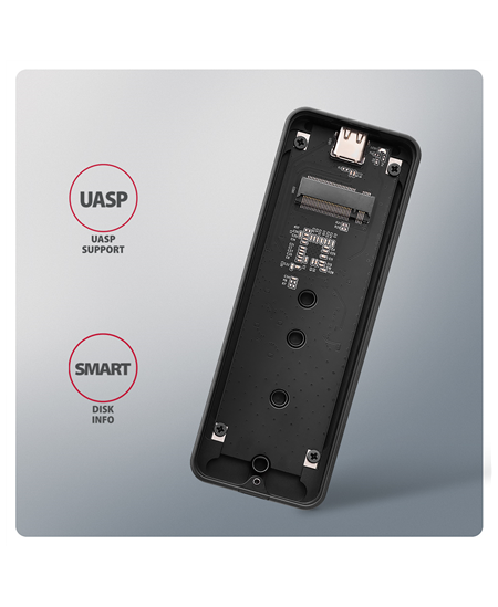 AXAGON USB-C 20Gbps - M.2 NVMe SSD ARMORED Box | EEM2-20G