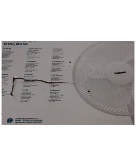 SALE OUT. | SALE OUT. Tristar Desk fan | VE-5724 | Desk fan | 40 W | Diameter 30 cm | Number of speeds 3 | Oscillation | White |