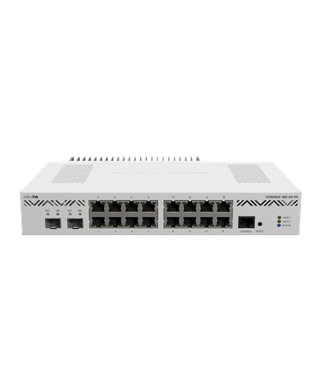 Mikrotik CCR2004-16G-2S+PC | MikroTik | Ethernet Router | CCR2004-16G-2S+PC | 10/100/1000 Mbit/s | Mesh Support No | MU-MiMO No 
