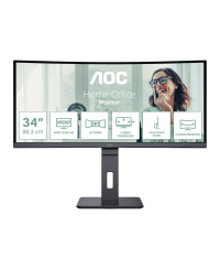 AOC | CU34P3CV | 34 " | VA | 21:9 | 100 Hz | 4 ms | 3440 x 1440 pixels | HDMI ports quantity 1