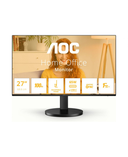 AOC | Q27B3CF2 | 27 " | IPS | QHD | 16:9 | 100 Hz | 1 ms | 2560 x 1440 pixels | 350 cd/m² | HDMI ports quantity 1 | Black 