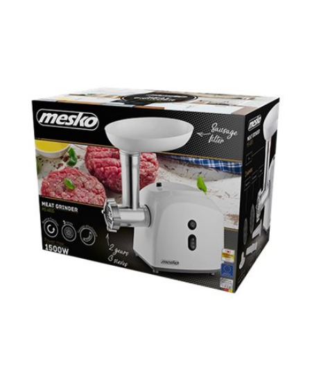 Mesko MS 4805 Meat mincer, Power 600W, Bowl, Middle size sieve, Mince sieve, Poppy sieve, Plunger, Sausage filler Mesko Mesko MS