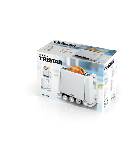 Toaster | Tristar | BR-1009 | Power 750 W | Number of slots 2 | Housing material Metal | White