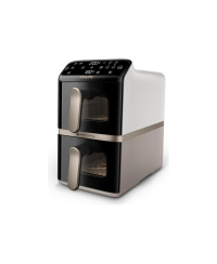 Philips Airfryer, Dual Basket | NA462/80 4000 Series | Capacity 10 L | Power 2750 W | RapidAir | Silk White/Beige