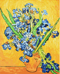 Tapyba pagal skaičius: VAZA SU VILKDALGIAIS Vincent van Gogh  40x50 dėžutėje